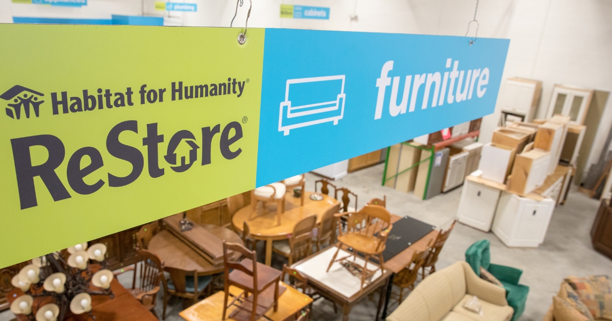 Furniture packs the Habitat ReStore sales floor