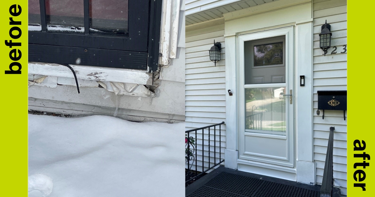 Katie's home repair: doors before and after